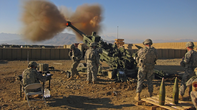 M777 155mm howitzers