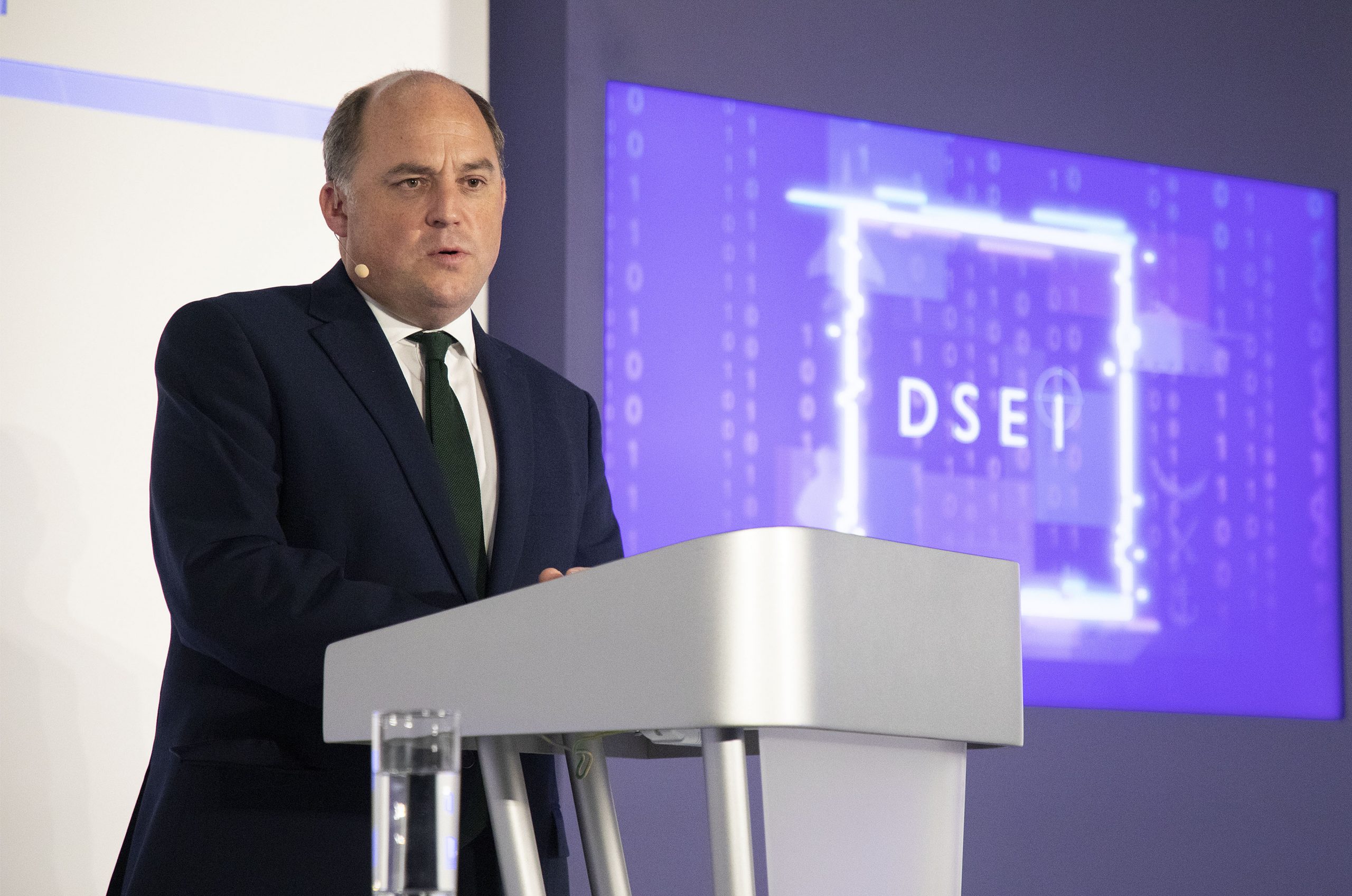 Secretary of State for Defence, The Rt Hon Ben Wallace MP delivering his keynote speech at DSEI 2021.