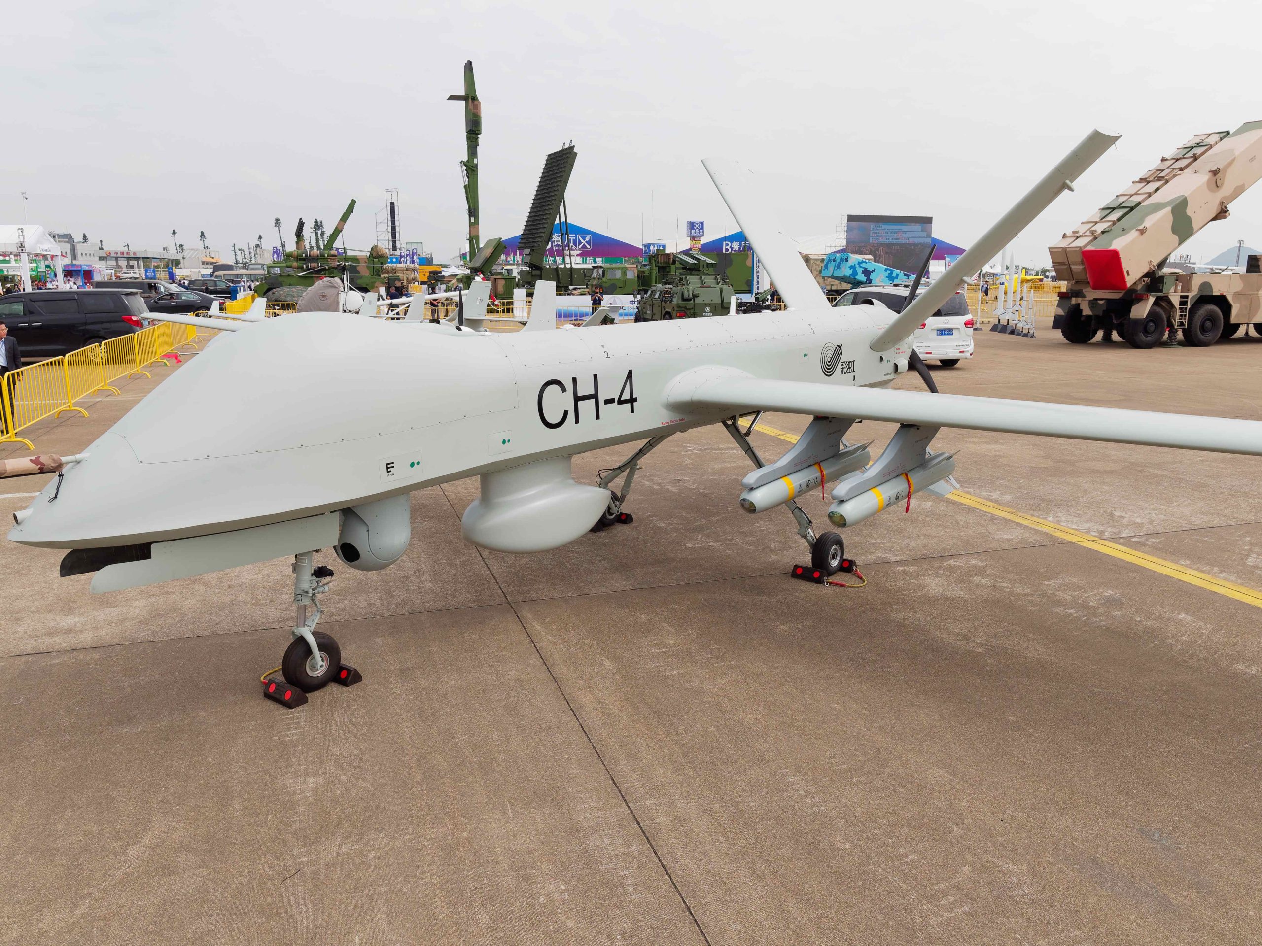 The Indonesian Air Force has acquired several examples of the Chinese-made CH-4 armed reconnaissance UAV.
