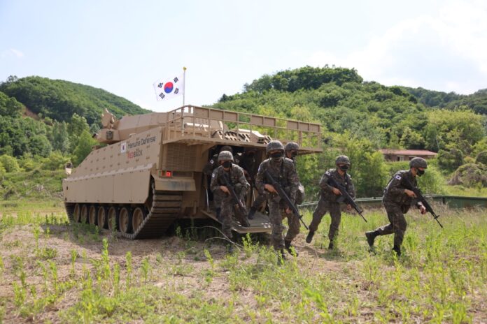 Hanwha Defense REDBACK IFV during ROK Army trial run