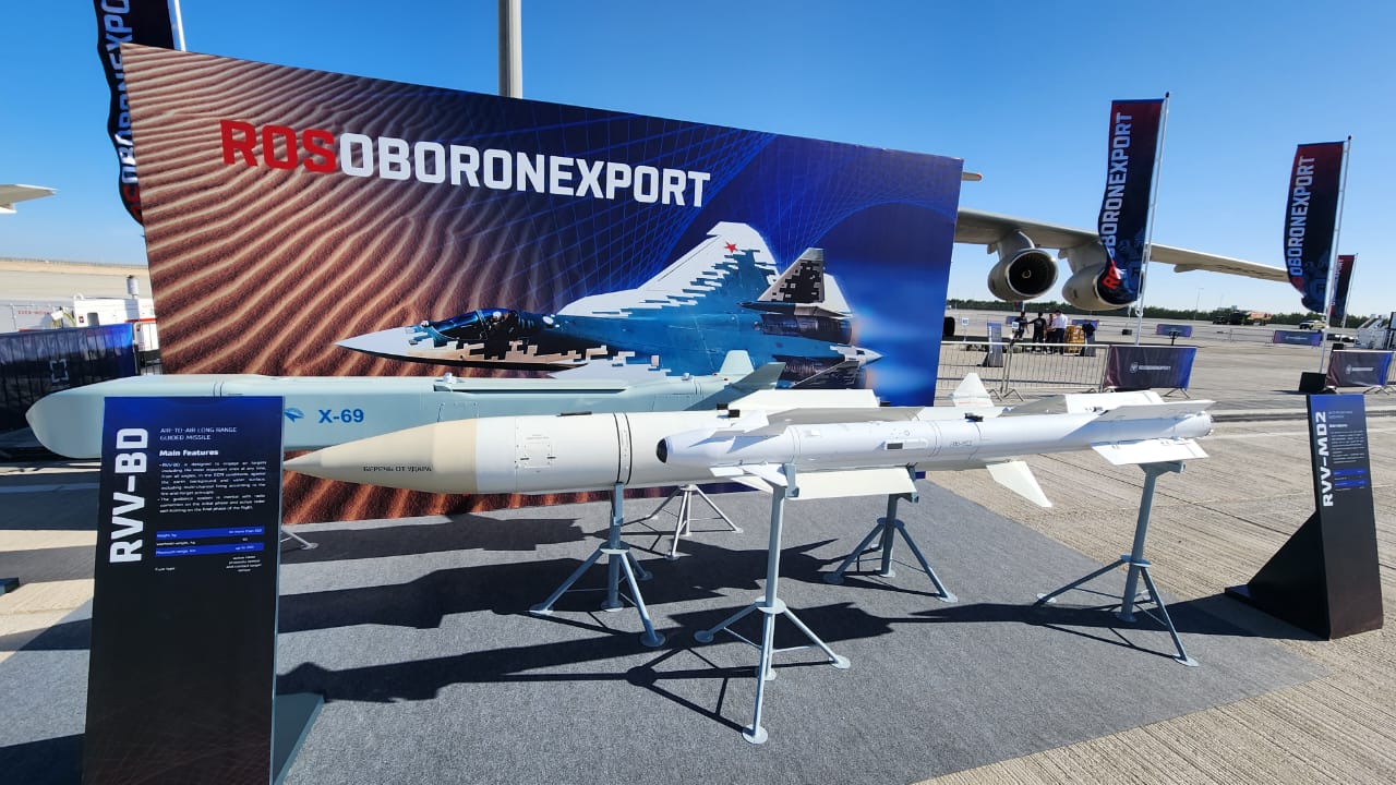 RVV-BD (long-range) air-to-air guided missile at Dubai Airshow 2023
